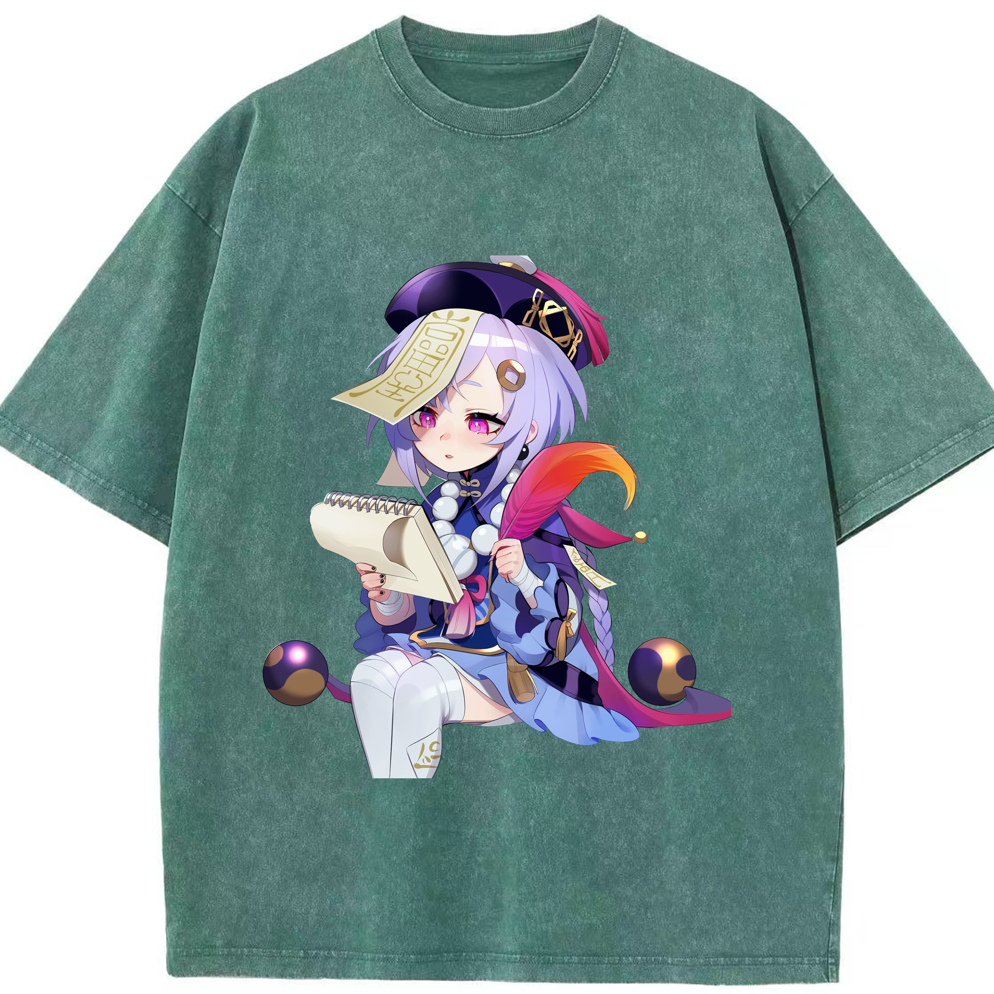 げんし神 七七 なな  genshin Nana 綿100% ヴィンテージ風 半袖Tシャツ（フロントプリント）
